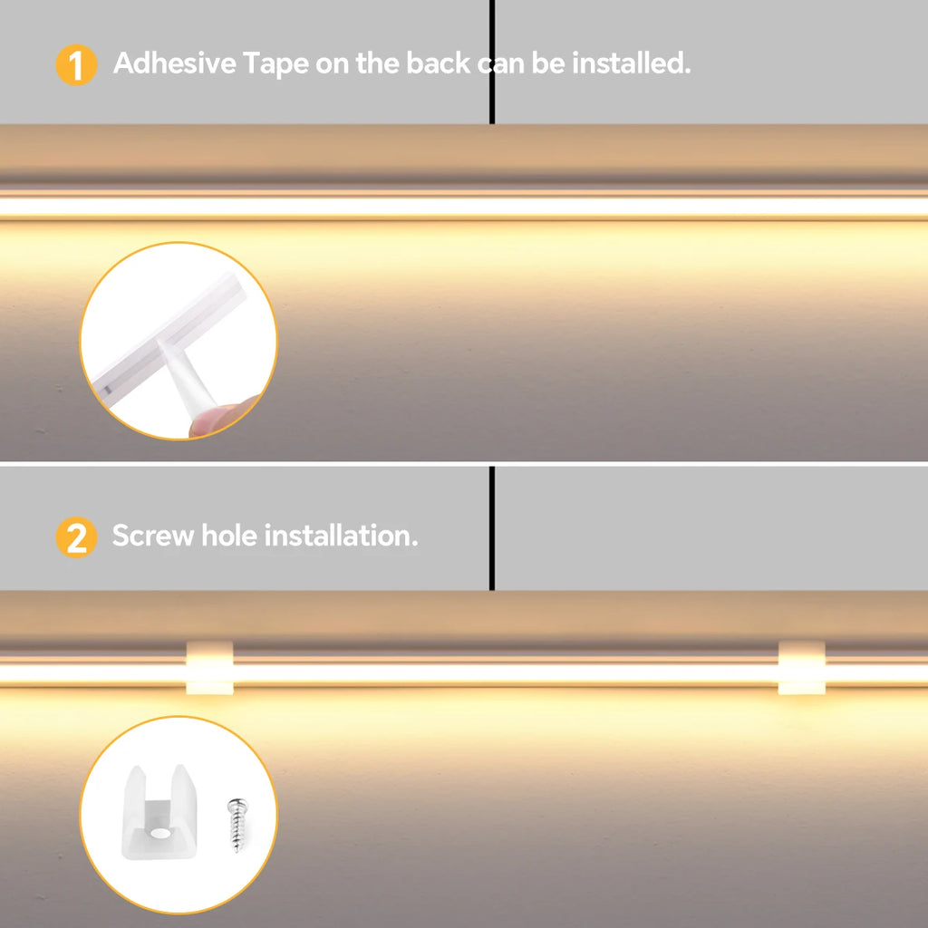 24V COB LED Strip Under Cabinet Light Neon Tape with Touch Dimmable Swtich for Closet Showcase Shelf Wall Acoustic Panel Decor