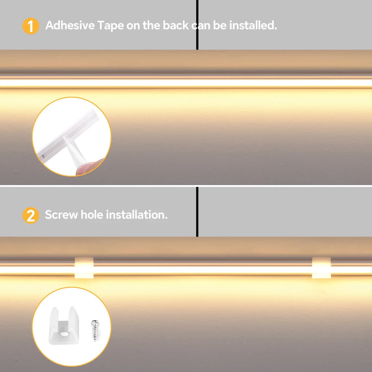 24V COB LED Strip Under Cabinet Light Neon Tape with Touch Dimmable Swtich for Closet Showcase Shelf Wall Acoustic Panel Decor