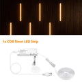 24V COB LED Strip Under Cabinet Light Neon Tape with Touch Dimmable Swtich for Closet Showcase Shelf Wall Acoustic Panel Decor